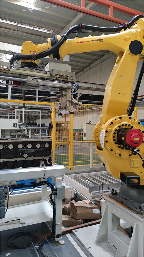 发动机缸体3D引导码垛